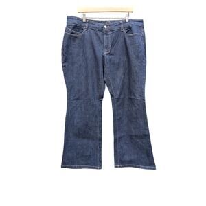 Bootcut Flare Leg Western Jeans Medium Dark Wash Boho Plus Size Diva Casual